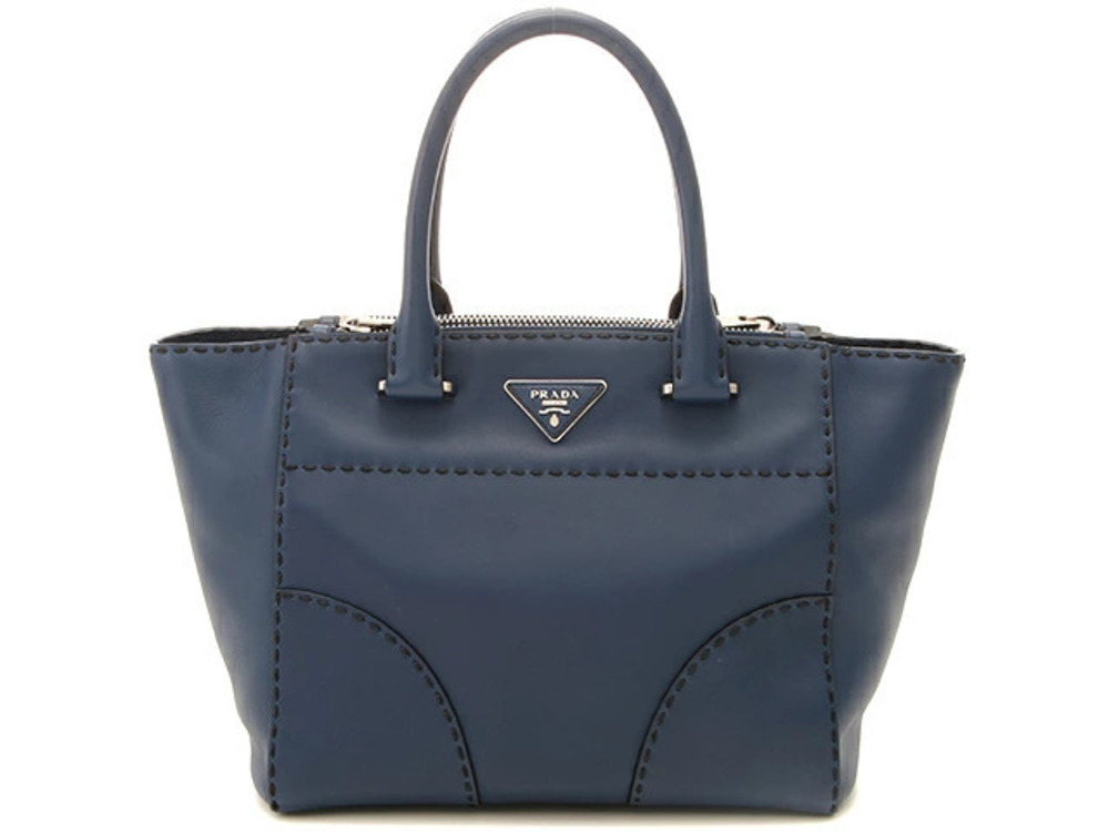 Prada Shoulder Bag Blue Leather SS
